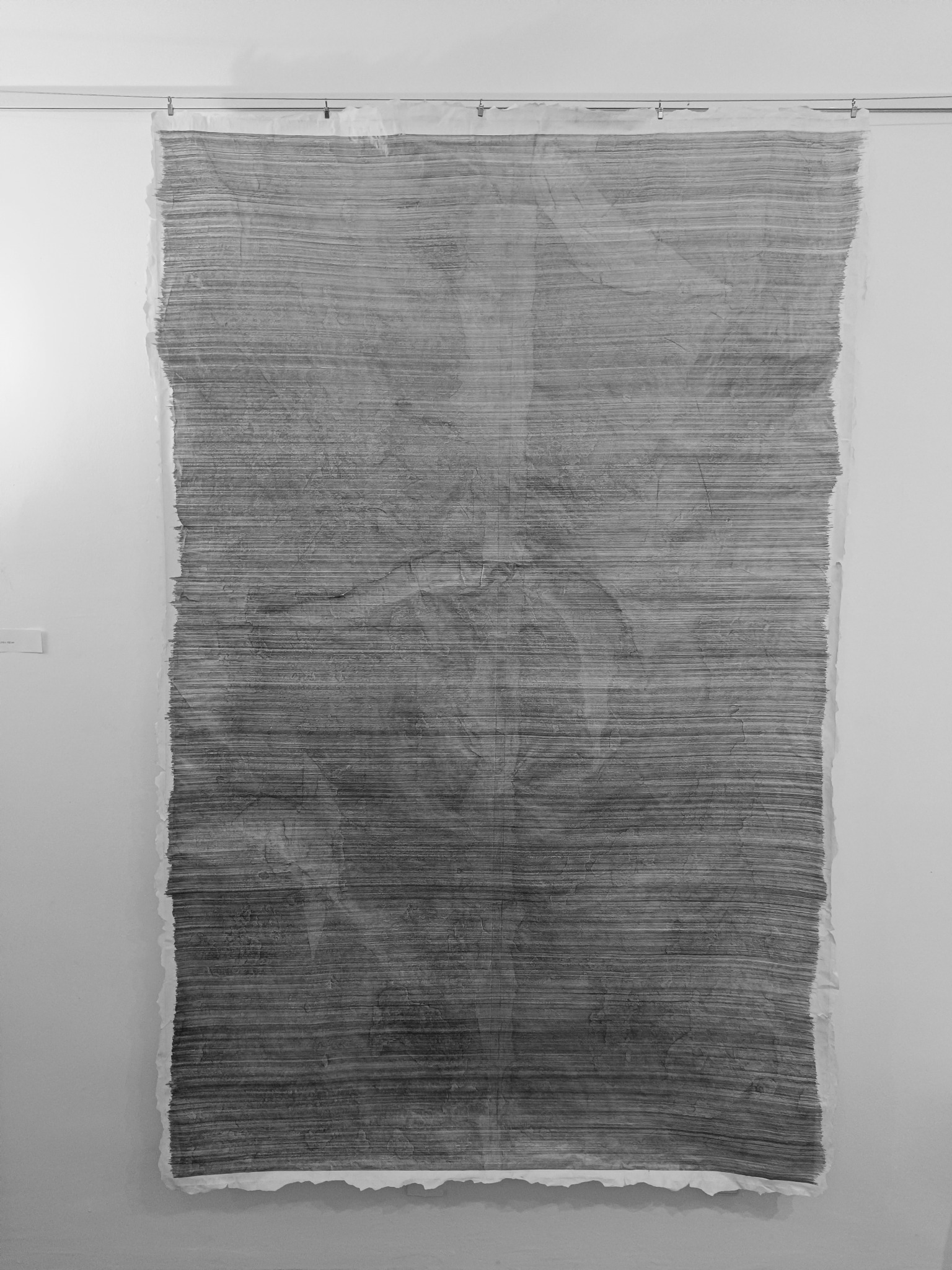 Literary Frottage after Julian Schutting installed at Schule für Dichtung