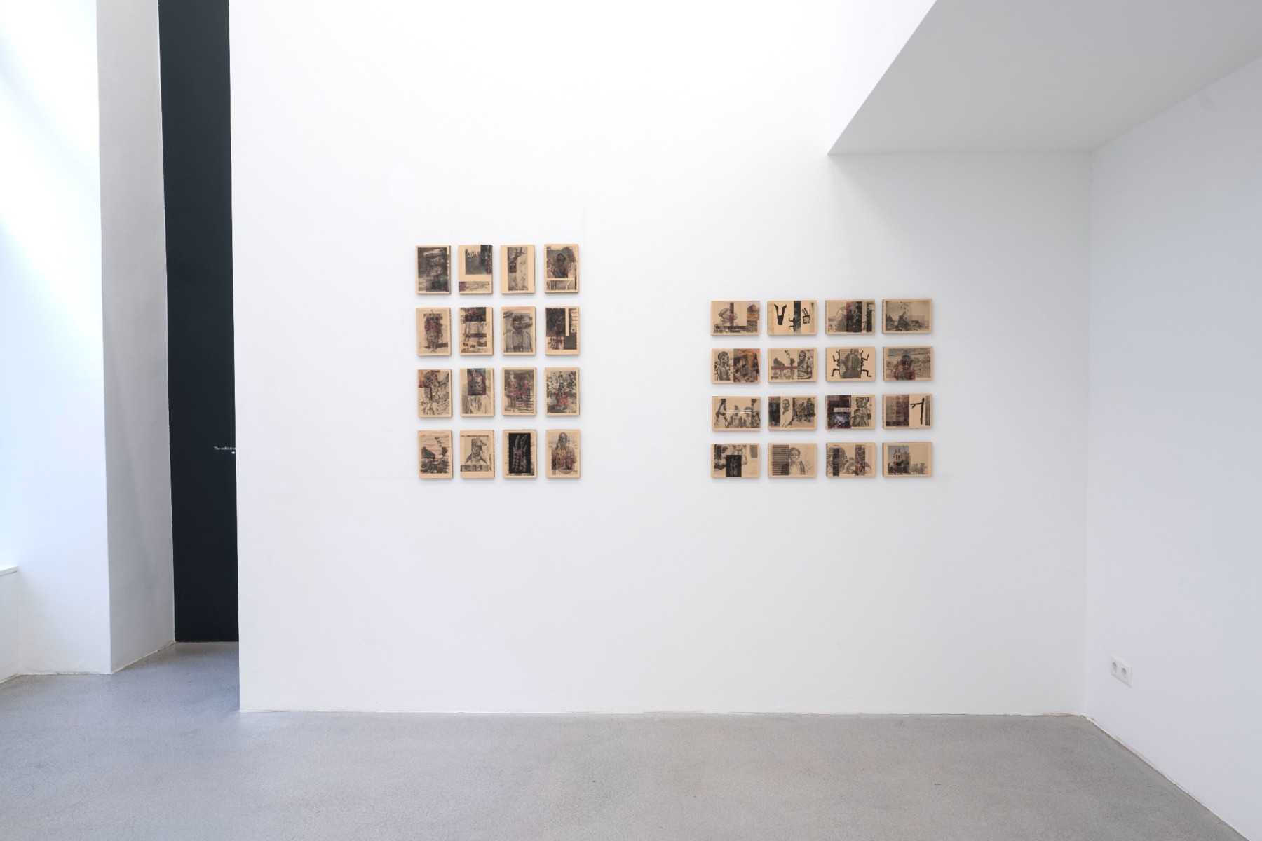 Installation view of the Dogon collage groups at FOTO WIEN 2023