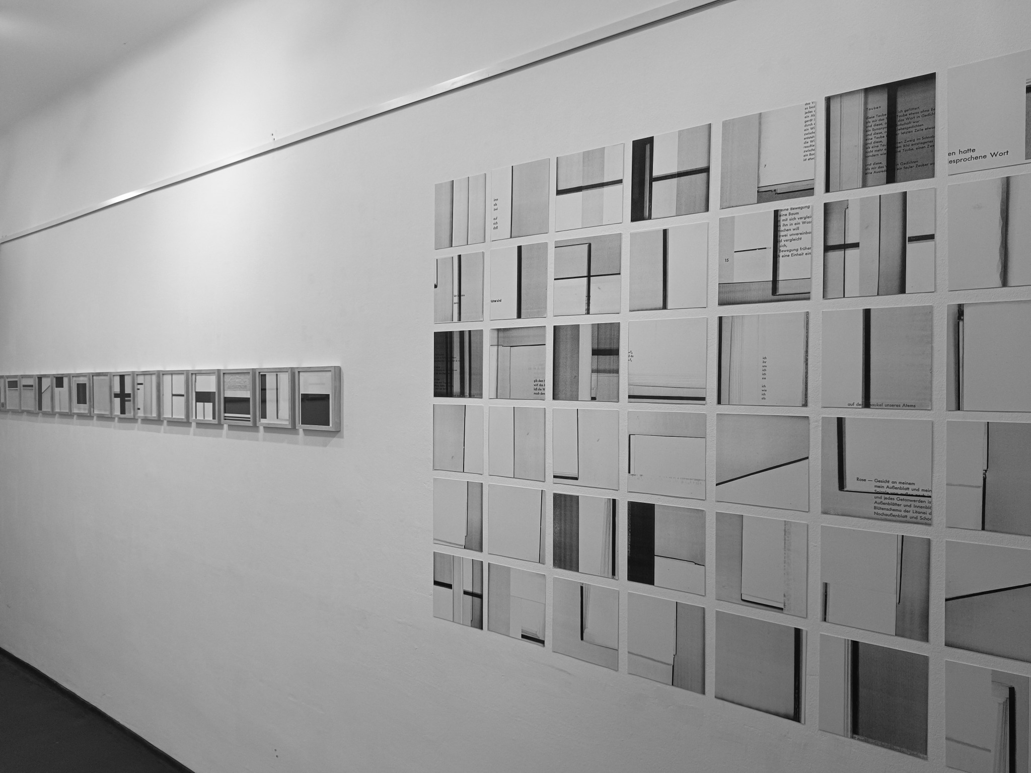 Exhibition view of Ablichtungen at Schule für Dichtung in Vienna