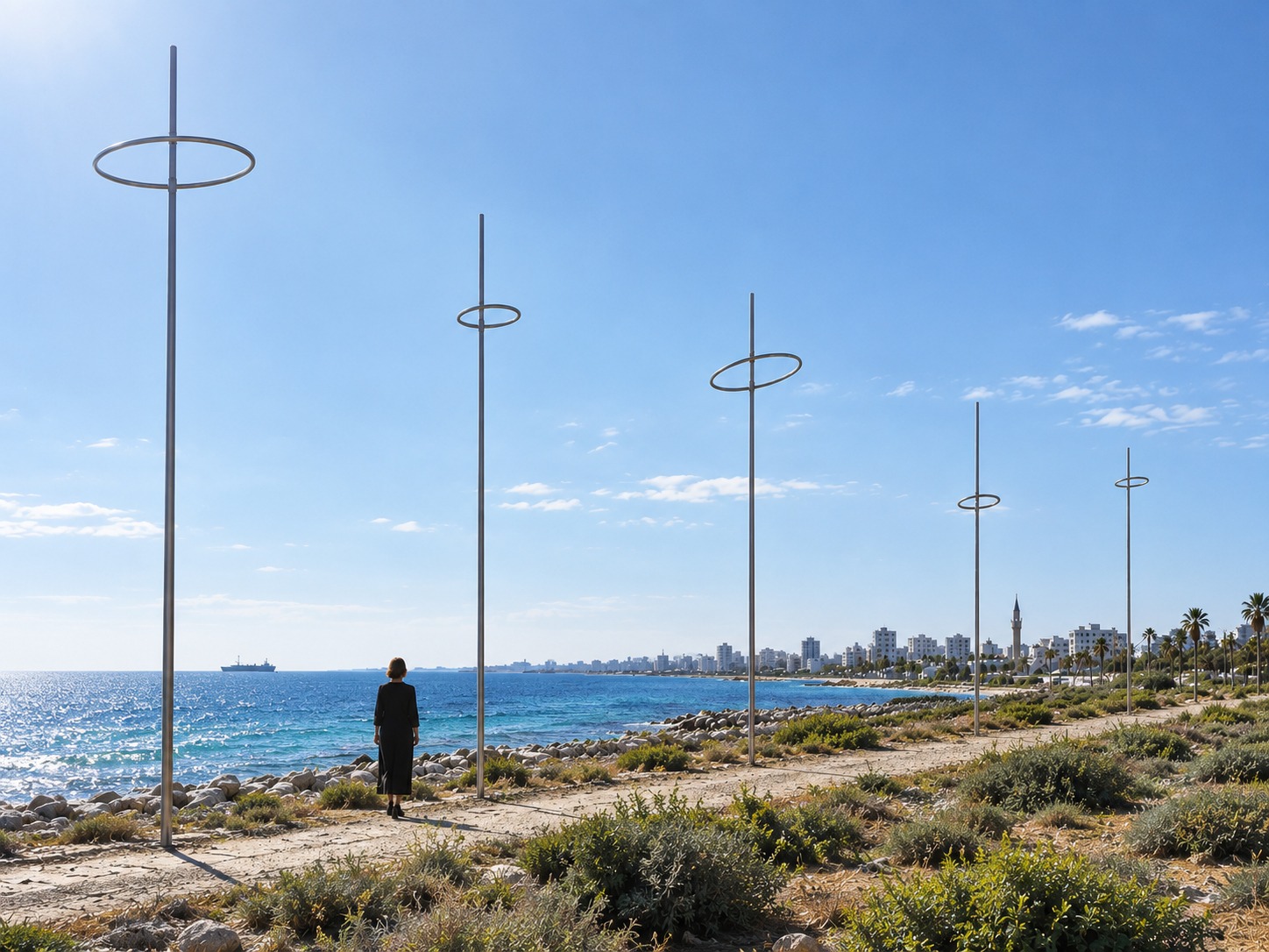 The Landscape as a Measuring Device project visualization in Larnaca