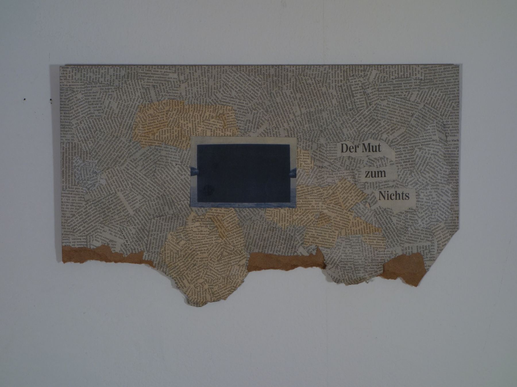 Der Mut zum Nichts newspaper collage by Toni Kleinlercher