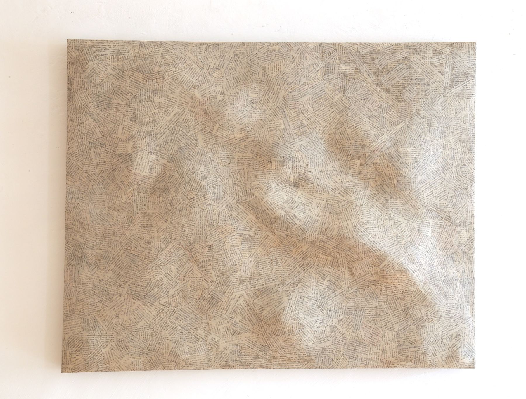 Textscapes relief made from the Nihon Keizai Shimbun